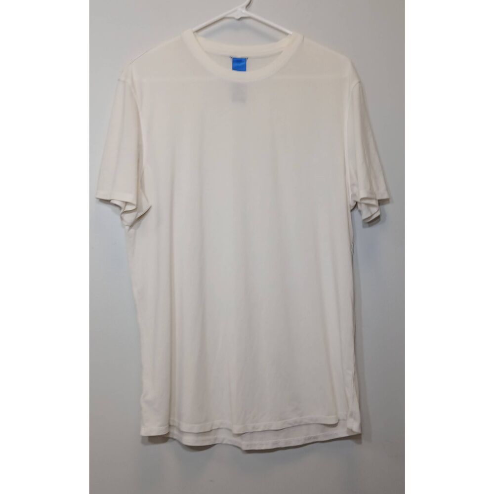 Kith and ace mens medium cream viscose blend tshirt shortsleeve